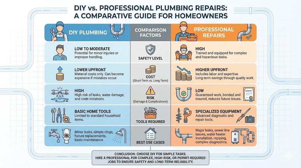 DIY Plumbing Fixes vs Professional Repairs What’s Safe