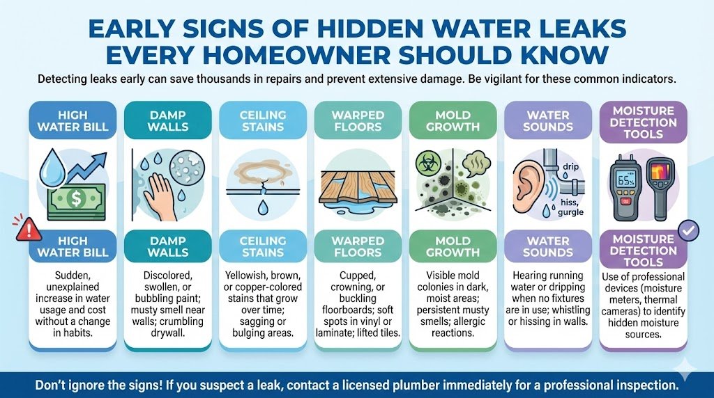 Early Signs of Hidden Water Leaks Every Homeowner Should Know