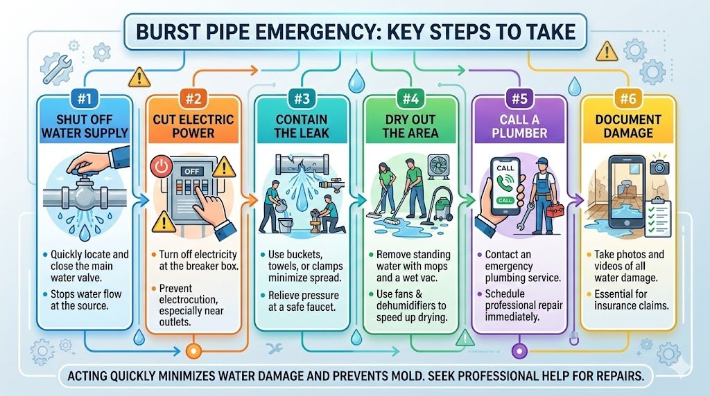 Burst Pipe Emergency What to Do Before the Plumber Arrives