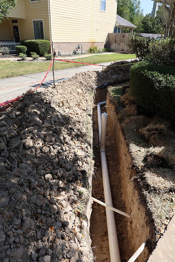new pipe installation